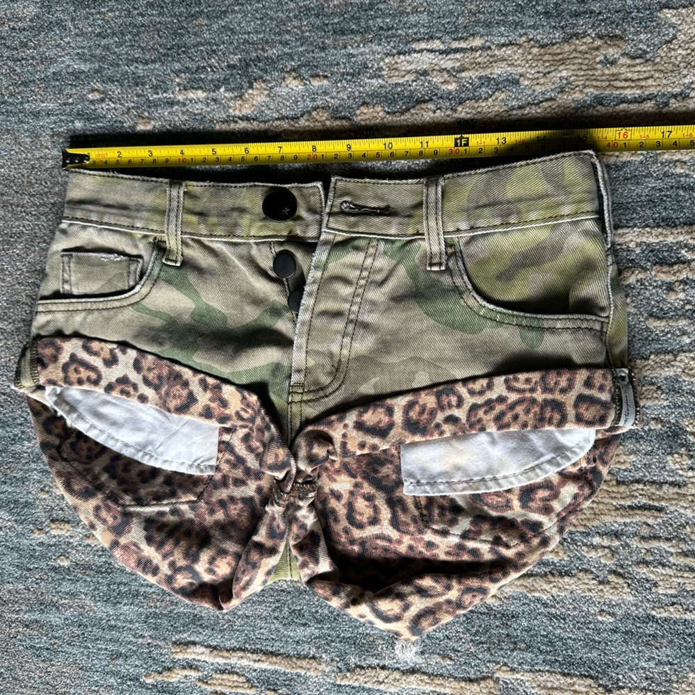 One Teaspoon Camo Leopard Shorts